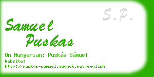 samuel puskas business card