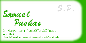 samuel puskas business card